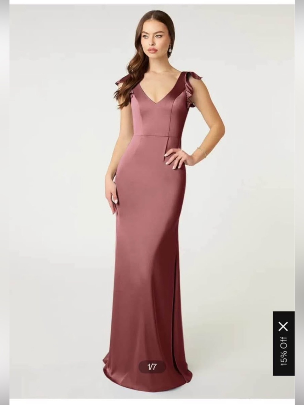 Azazie Vero Satin Amethyst NWT